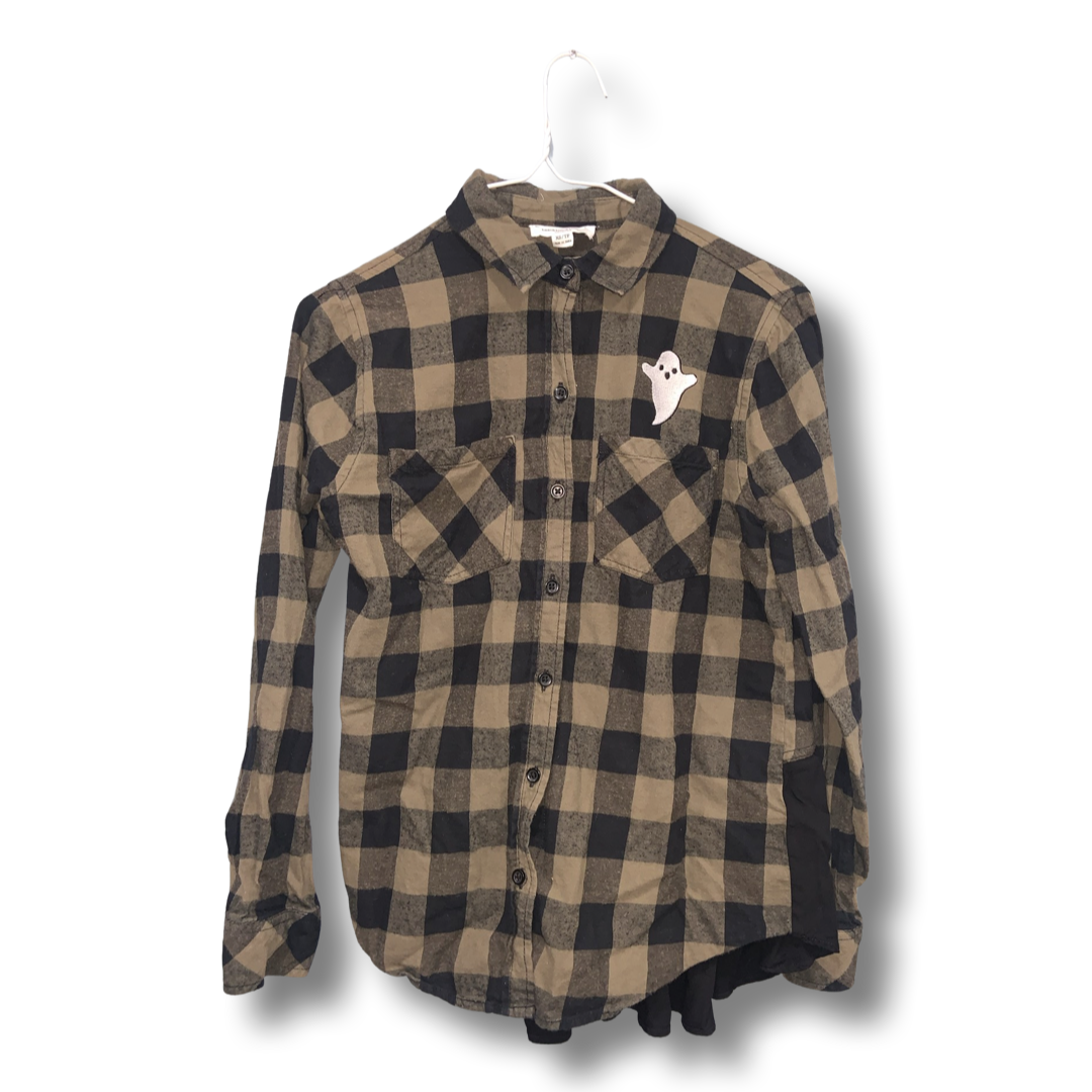 Ghost Embroidered Flannel