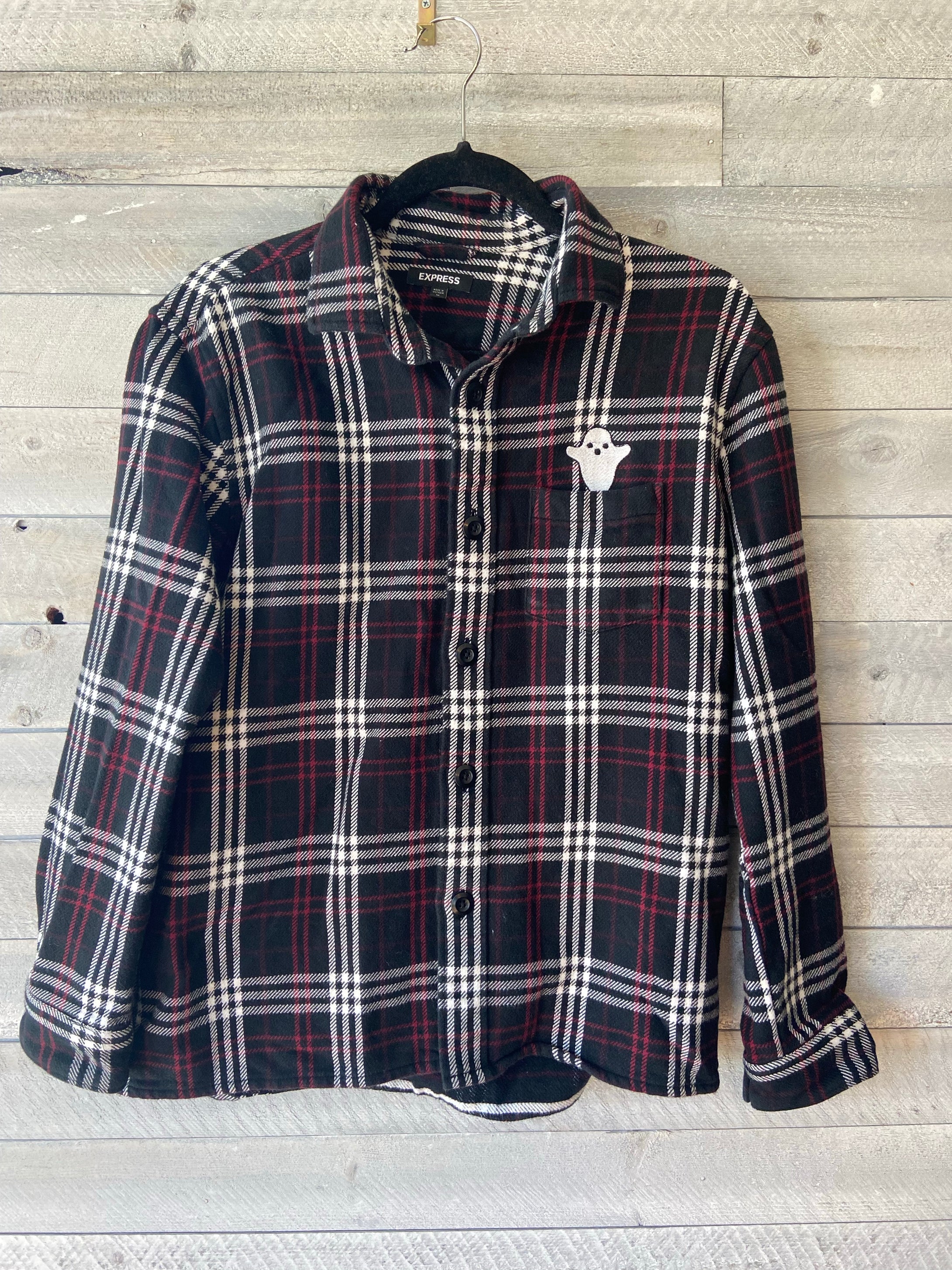 Ghost Embroidered Flannel Random